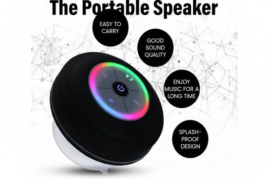 Bluetooth Suction‑Cup Bathroom Speaker - TrueSpyTech