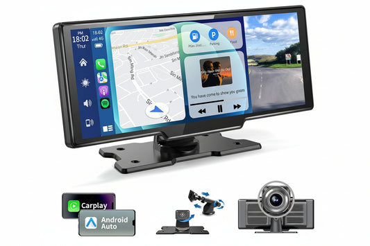 10.26″ Car GPS Navigation & Dual Dash Cam - TrueSpyTech