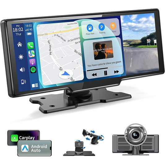 10.26″ Car GPS Navigation & Dual Dash Cam - TrueSpyTech